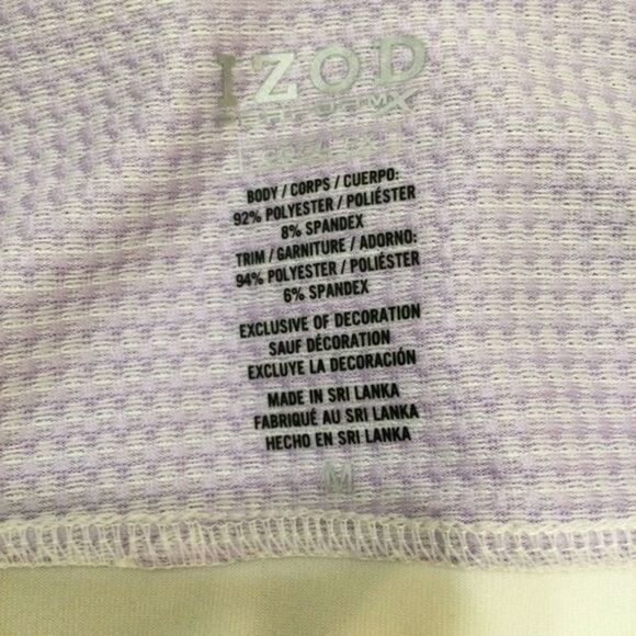 Izod Performance Lavender and White Full Zip Front Jacket Med - Picture 11 of 12
